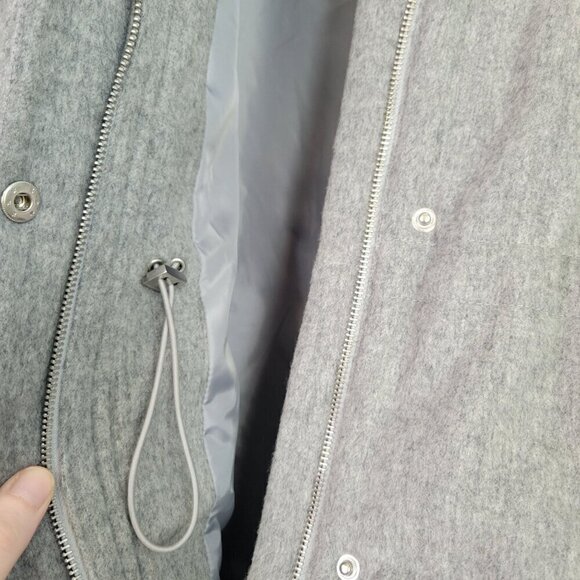 Talbots Women's 80% Wool Light Grey Cinch Waist Lined Coat/Jacket Size 1X - Picture 7 of 14